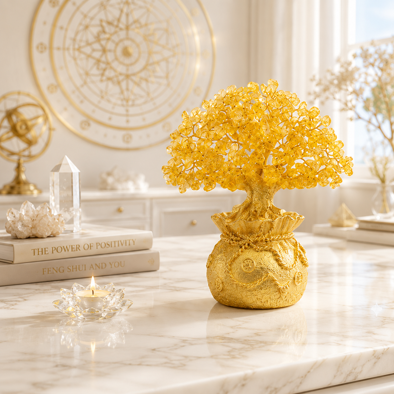Luxury Feng Shui Money Tree Decor for Abundance & Success