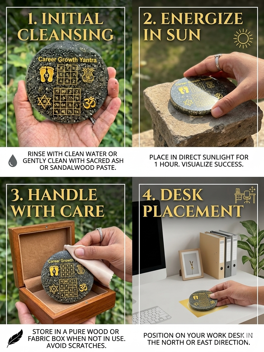 career growth yantra pyrite orgon plate.