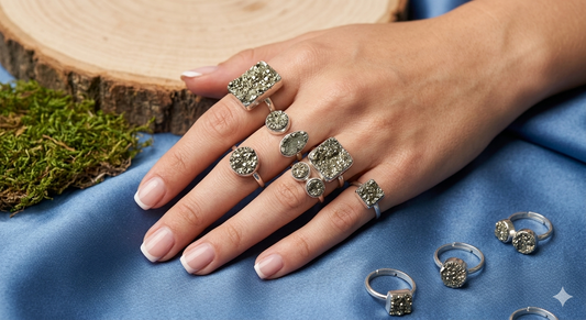 Pyrite cluster ring
