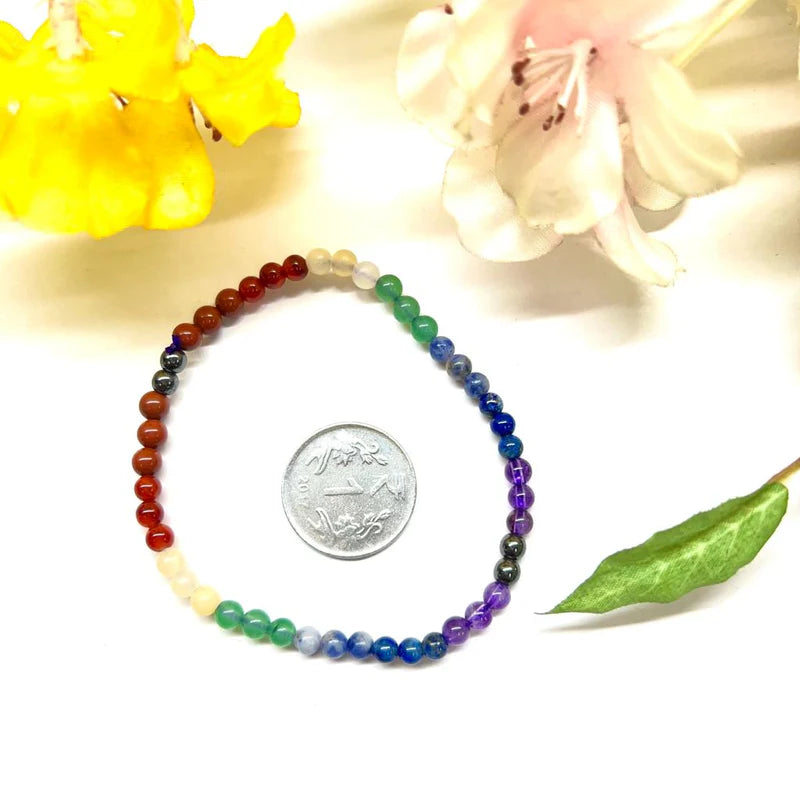 Seven Chakra Stones Bracelet (Grounding and Balance)