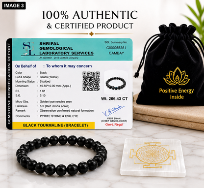 Premium Black Tourmaline Bracelet for Protection & Grounding