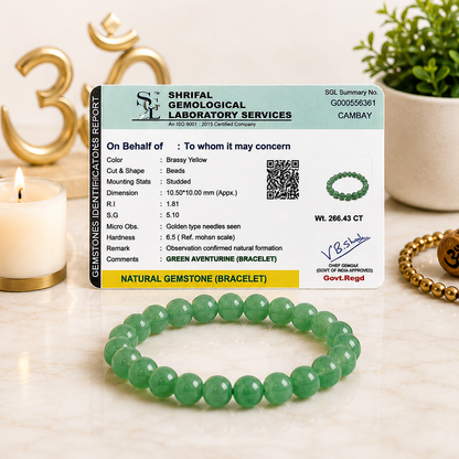 Green Aventurine Bracelet for Luck, Prosperity & Positive Energy
