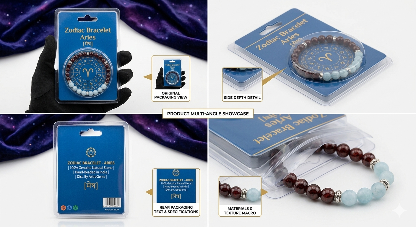 Zodiac राशि Bracelet with premium packing