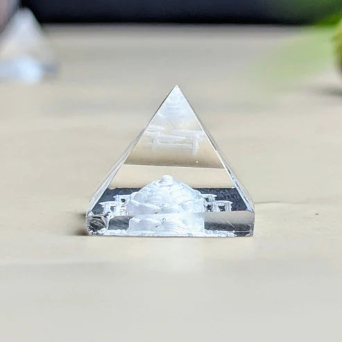 Clear Quartz Shreeyantra Pyramid