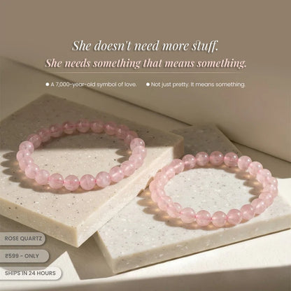 Rose Quartz Bracelet (Love and Harmony)