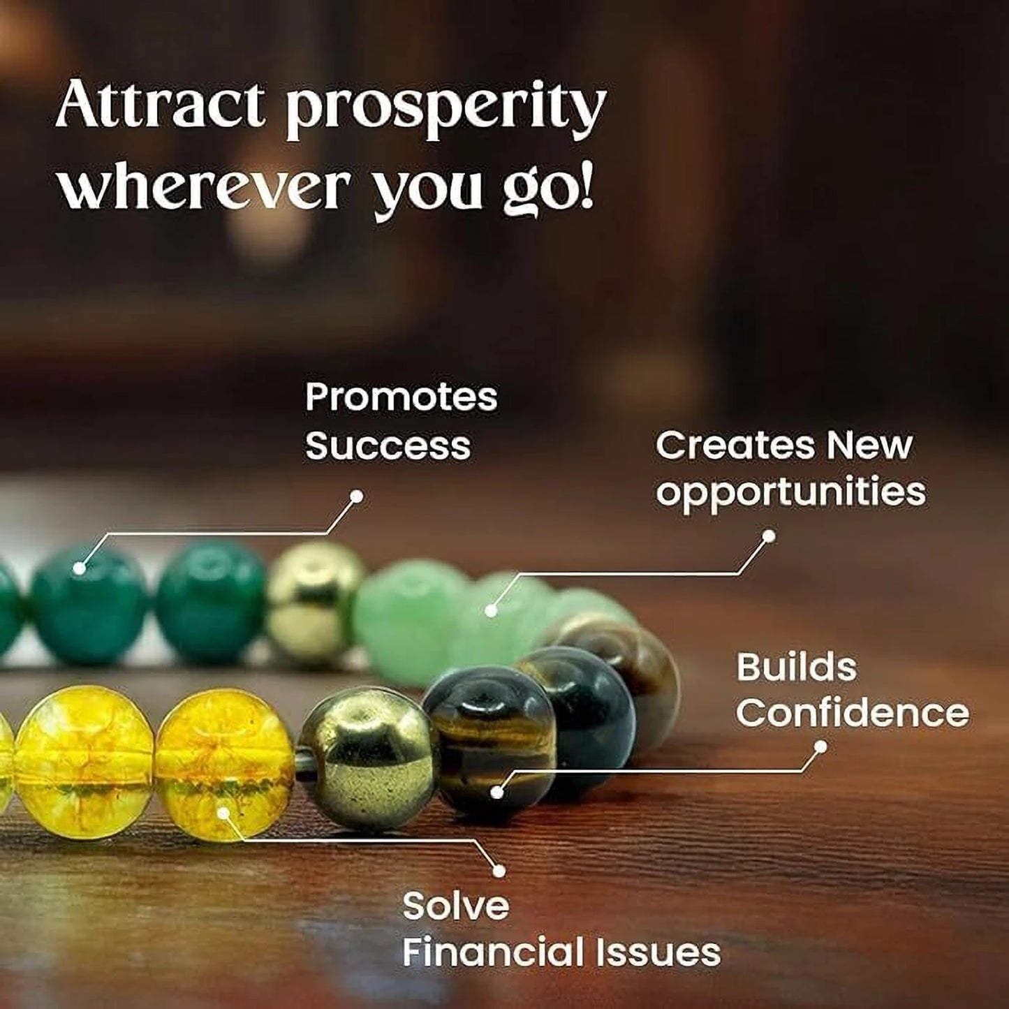 Money magnet bracelet with golden pyrite 1 bead