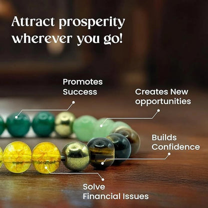 Money magnet bracelet with golden pyrite 1 bead